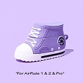 Lovely Purple High Top Canvas Shoes | Airpod Case | Silicone Case for Apple AirPods 1, 2, Pro